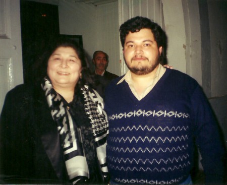 Con Mercedes Sosa en el Salón Naranja (Rosario 1994)
